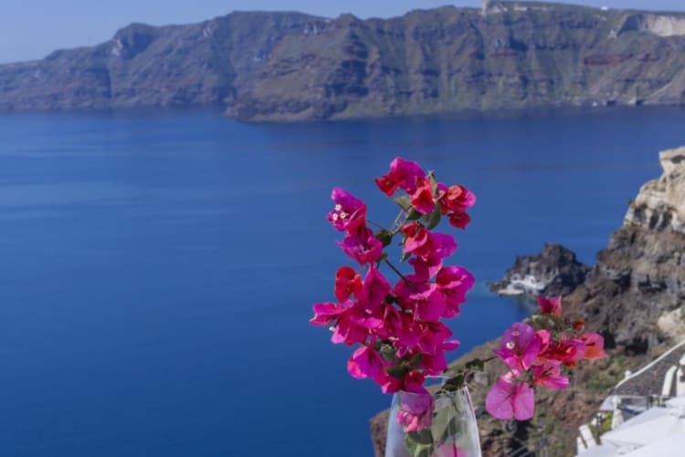 Sea and caldera